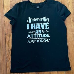 Black Graphic Tee - Attitude Statement